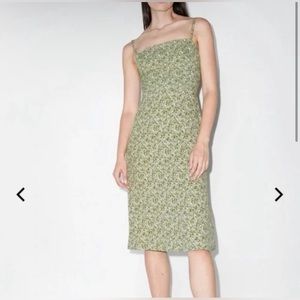 Reformation afternoon dress in juniper, size 0